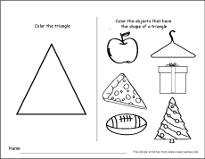 🔺Free Printable TRIANGLE Shape Worksheets for Preschool