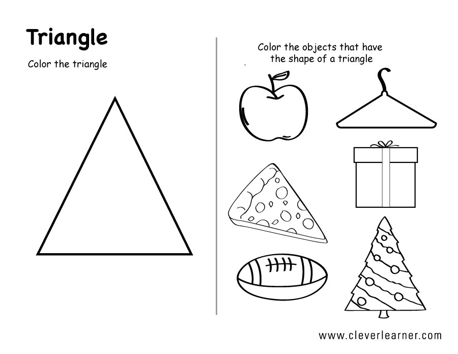 Triangle Worksheet For Kindergarten