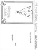 Preschool christmas cards activity