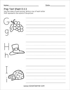 Uppercase and lowercase activity sheets for kindergarten