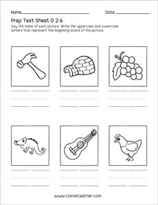 Printable Uppercase and lowercase activity sheets for preschool