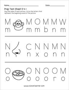 Lowercase and uppercase test activity for children