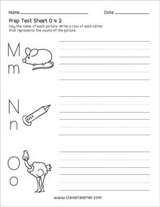 Lowercase and uppercase test activity for preschool