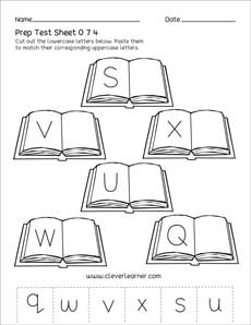 Uppercase And Lowercase Letters V W And X Test Sheets And Activities For Preschools And Kindergartens