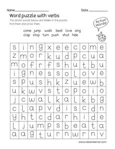 4 letter word puzzle for children