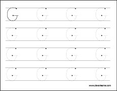 Letter G writing and coloring sheet