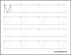 letter m writing and coloring sheet