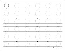Free Letter O tracing practice worksheet