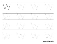 letter w writing and coloring sheet