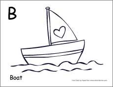 Letter b colouring sheets