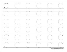 letter c tracing worksheets