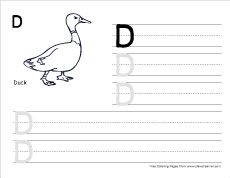 How to write big d writing sheet