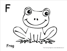 Letter f colouring sheets