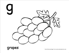 Download Letter G writing and coloring sheet