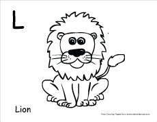 Letter l colouring sheets