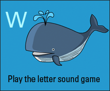 Letter W writing and coloring sheet