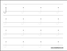 letter j tracing worksheets