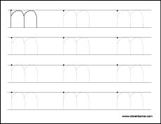 small case m practice worksheets