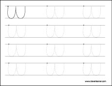 Free lower case letter w tracing sheets for children