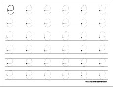 letter e writing and coloring sheet