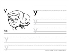 how to write small y prctice sheet