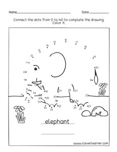 Fun connect the number dots preschool worksheet