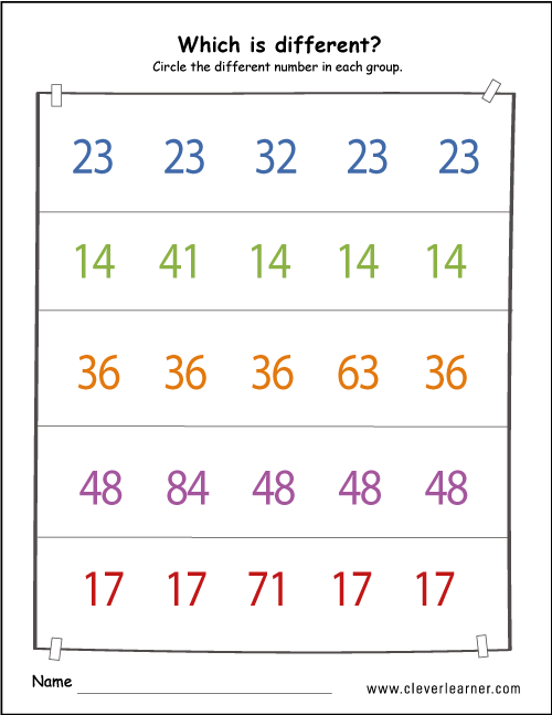 Which number is different activity for preschool