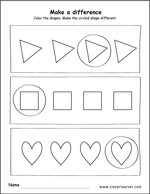 Circle the odd shape out of the set activity
