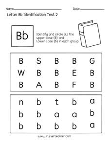 Letter identification worksheets for kids