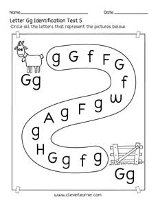 Homeschool pre-K letter G identification printable