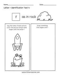 Letter R colouring activity sheets for preschool