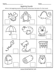 free and fun beginning sounds worksheets for preschools