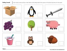 worksheets free for kindergarten for for worksheets kids and kindergarten preschool Ending sounds
