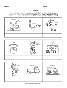 Common nouns for preschool