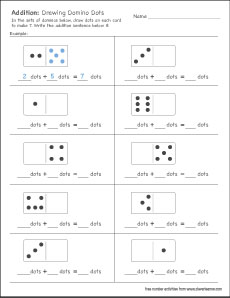 draw domino dots to add to six