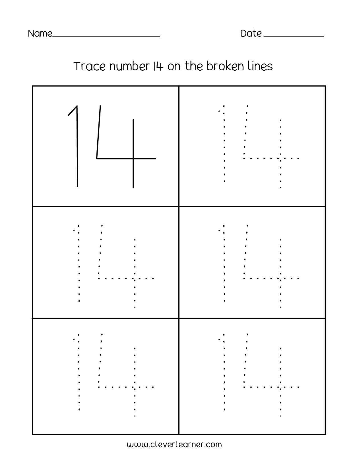 number-14-writing-counting-and-identification-printable-worksheets-for
