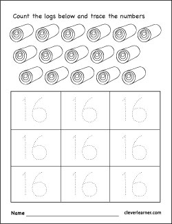 number sixteen worksheets
