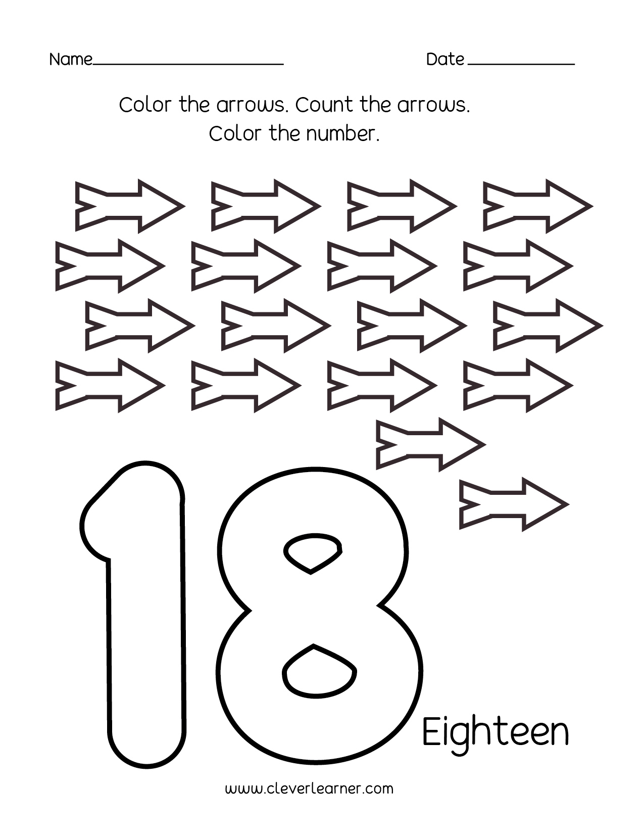 number-18-writing-counting-and-identification-printable-worksheets-for-children