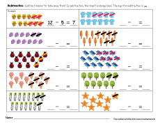 printable subtraction worksheets for kids