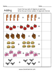 Free and fun number addition worksheets