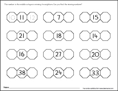 practice sheet for writing numbeNumber neighbors activity for childrenr 20 to 24