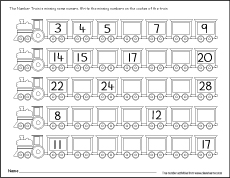 Number train activity