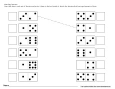 Match the Domino sets worksheet for kindergarten