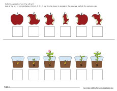 Picture sequence worksheets for kindergartens