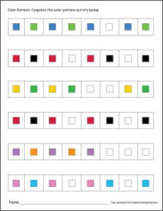 Printable color worksheet