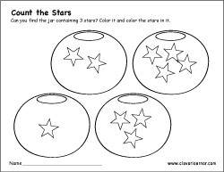 Count the star shapes in the jar