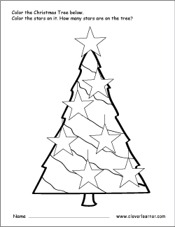 Christmas Tree star shape activity
