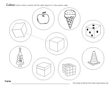 3D shapes cube activity