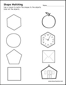 learn shapes with children