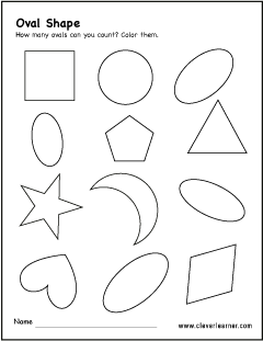 identify and count the oval shape activity